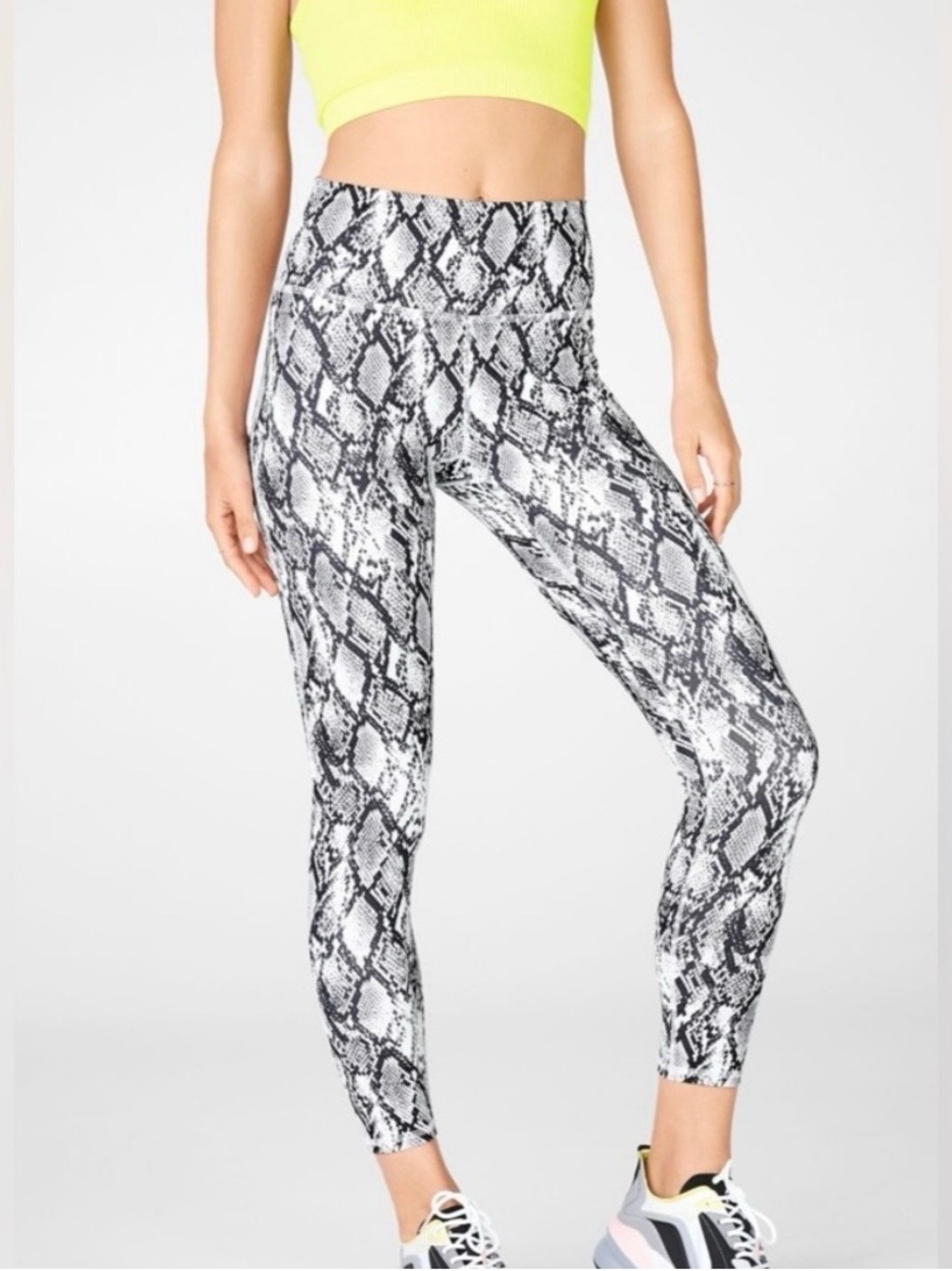 Fabletics PowerHold High Rise Snake Print Workout Leggings XL